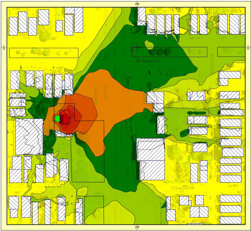 Sound Contour Map of Outdoor Amplified Entertainment Venue